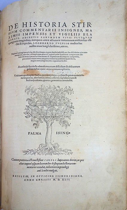 Book Id: 43505 De historia stirpium. Leonart Fuchs.