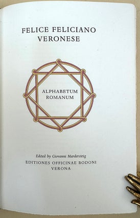 Book Id: 43587 Alphabetum Romanum edited by Giovanni Mardersteig. Ltd to 400...