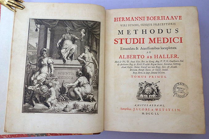 Book Id: 43605 Methodus studii medici emaculata & accessionibus locupletata ab Alberto ab Haller. 2 vols. Herman Boerhaave, Albrecht von Haller.