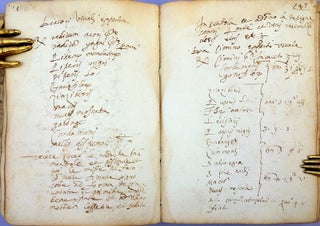 Manuscript in Italian in multiple hands, containing medical formulas, home remedies, etc. Late 16th - late 17th cent.
