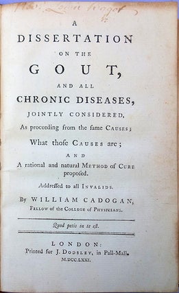 Book Id: 43713 A dissertation on the gout, and all chronic diseases, jointly...