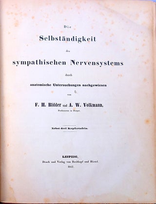 Book Id: 43725 Die Selbständigkeit des sympathischen Nervensystems. F. H....