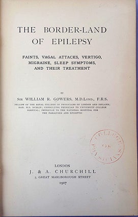 Book Id: 44044 The border-land of epilepsy. William R. Gowers