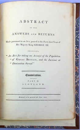 Abstract of the answers and returns made pursuant to an act, passed in the forty-first year of His Majesty King George III.