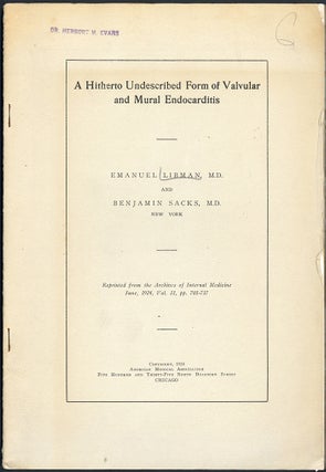 Book Id: 44319 A hitherto undescribed form of valvular and mural endocarditis....
