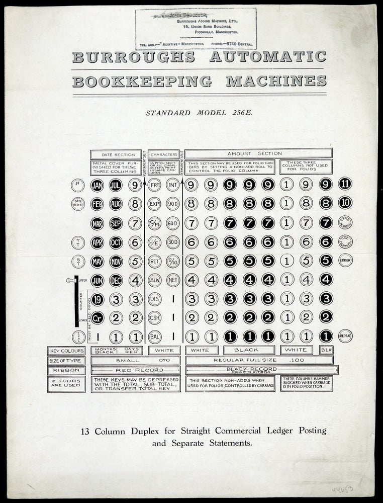 Book Id: 44653 Burroughs automatic bookkeeping machines. Burroughs Adding Machine Ltd.