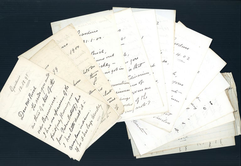 Book Id: 44763 Archive of 21 letters plus other materials. Charles Curtis, Walter Fox.