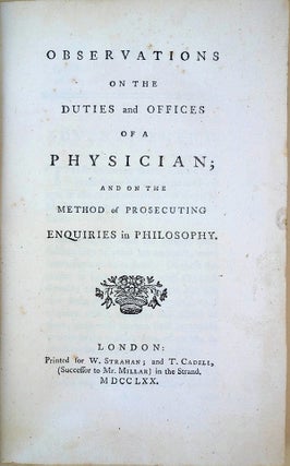 Book Id: 45017 Observations on the duties and offices of a physician; and on the...