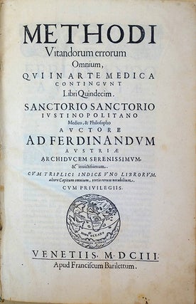 Book Id: 45021 Methodum vitandorum errorum omnium, qui in arte medica contingunt...
