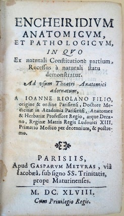 Book Id: 45023 Encheiridium anatomicum, et pathologicum, in quo ex naturali...