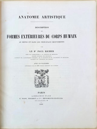 Book Id: 45062 Anatomie artistique. 2 vols. Paul Richer