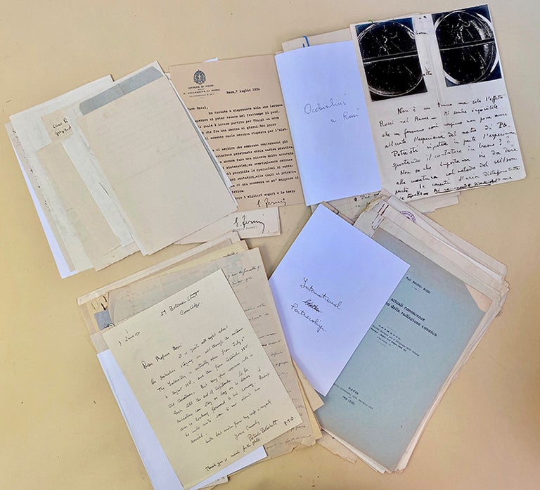 Book Id: 45179 Archive of correspondence to experimental physicist Bruno Rossi. Enrico Fermi, Giuseppe Occhialini.