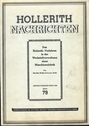 Book Id: 45260 Das Hollerith-Verfahren in der Werkstoffverwaltung einer...