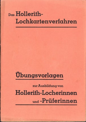 Book Id: 45262 Übungsvorlagen zur Ausbildung von Hollerith-Locherinnen und...