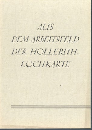 Book Id: 45264 Aus dem Arbeitsfeld der Hollerith-Lochkarte. Deutsche Hollerith...