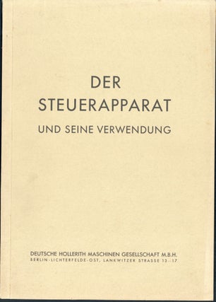 Book Id: 45271 Der Steuerapparat und seine Verwendung. Deutsche Hollerith...