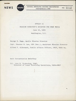 Book Id: 45278 Apollo 11 mission director's briefing for news media. Apollo...