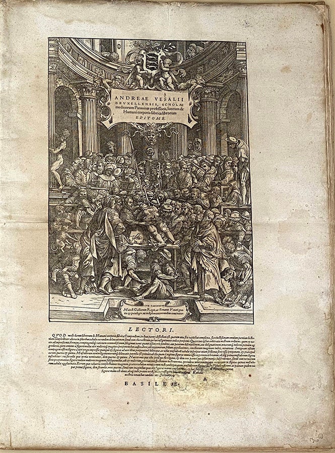 Book Id: 45492 De humani corporis fabrica libri VII epitome. Andreas Vesalius.
