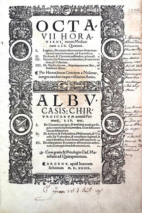 Book Id: 45940 Octavii Horatiani rerum medicarum libri quatuor . . . Albucasis...