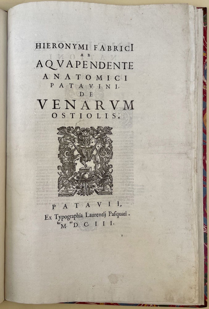 Book Id: 46468 De venarum ostiolis. Fabrici.