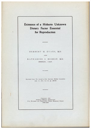 Book Id: 46533 Existence of a hitherto unknown dietary factor essential for...