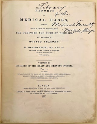 Reports of medical cases. 2 vols. in 3
