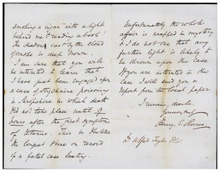 Autograph letter signed from Roscoe to Taylor