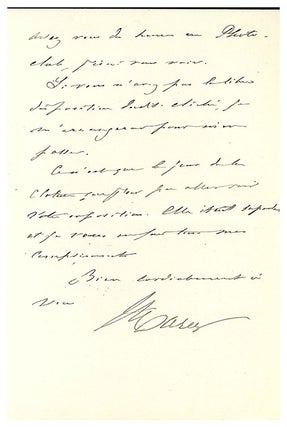Autograph letter signed, plus photogravure portrait