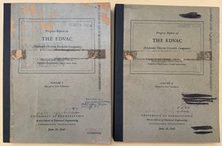 Progress report (2) on the EDVAC. 2 vols. No. 16 of 20 copies