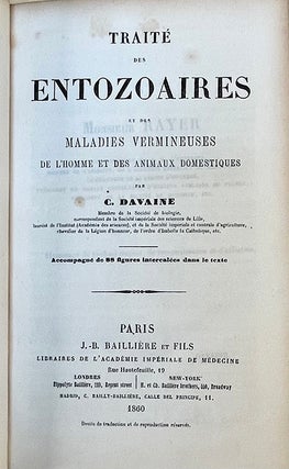 Book Id: 50750 Traité des entozoaires et des maladies vermineuses de l'homme et...