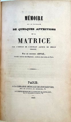 Book Id: 50787 Mémoire sur le traitement de quelques affections de la matrice...