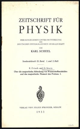 Book Id: 50962 Über die magnetische Ablenkung von Wasserstoffmolekülen und das...