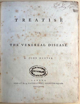 Book Id: 51607 A treatise on the venereal disease. John Hunter