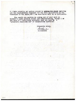 Autograph letter signed to Martin Davis