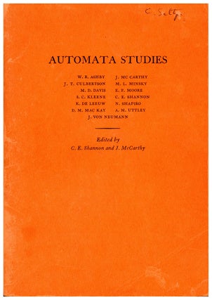 Book Id: 51669 Automata studies. Claude Shannon, John McCarthy
