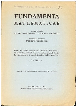 Book Id: 51688 Collection of 26 offprints on mathematics and mathematical logic,...