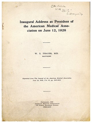 Book Id: 51878 Inaugural address as president of the American Medical...