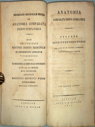 Anatomia comparata nervi sympathici. Wilhelm Weber.