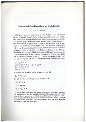 Book Id: 51693 Semantical considerations on modal logic. In Acta philosophica...
